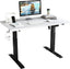 Electric Standing Desk, 40 X 24 Inches Adjustable Height Desk, USB Charge Ports Stand up Desk, Sit Stand Home Office Desk with Splice Board/Black Frame/White Top