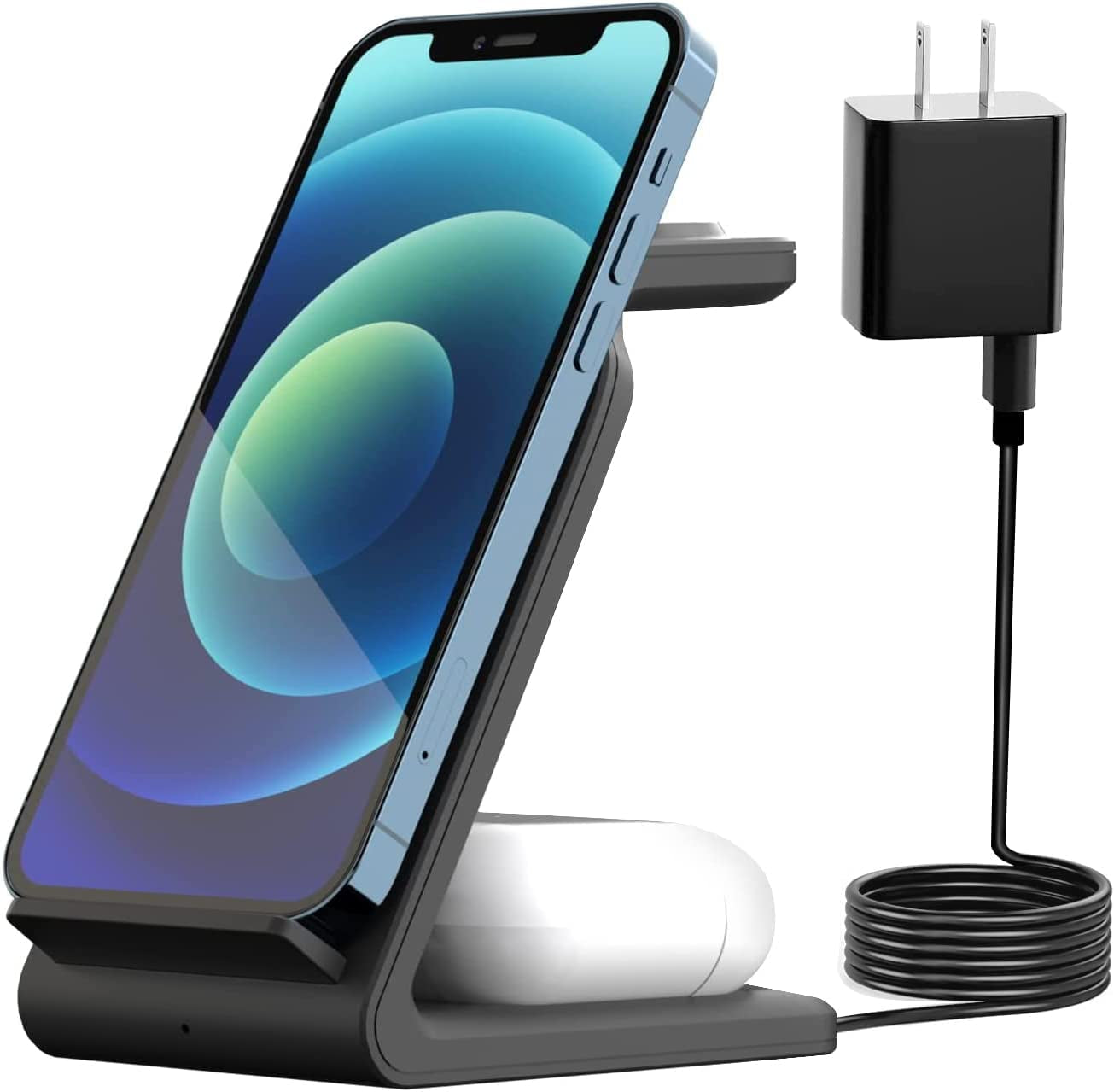 Wireless Charging Station, 3 in 1 Multi-Function Apple/Android Wireless Charger, Compatible with QI Standard Devices