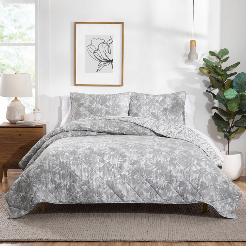  Shooting Floral Reversible Organic Cotton Blend Quilt, Full/Queen/King