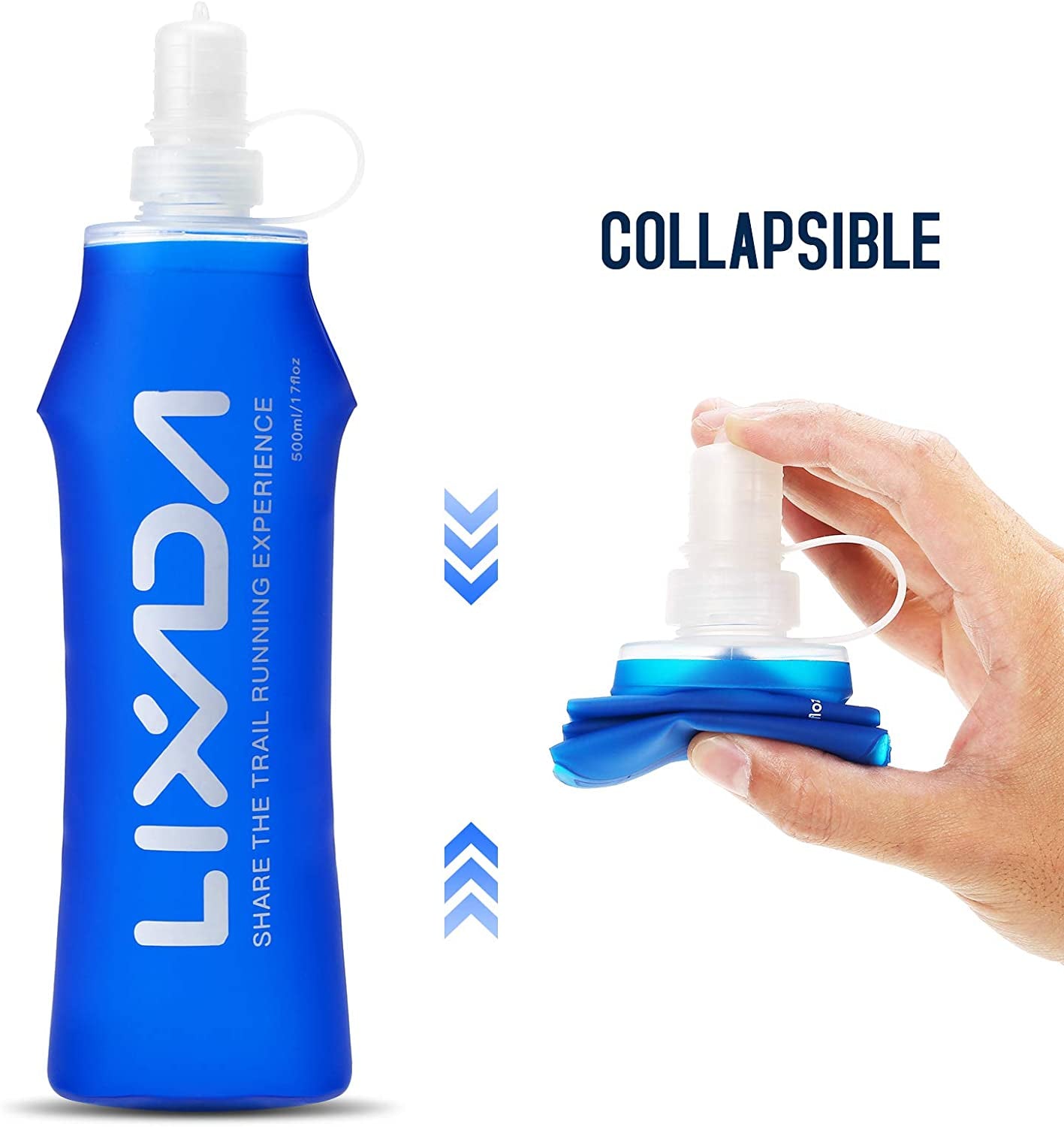 Collapsible Water Bottles Folding BPA Free Hydration Water Bottle for Outdoor Running Hiking Cycling