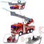Fire Truck Toy with Lights and Sounds, 10.5" Friction Powered Car Fire Engine Truck with Water Pump, Sirens and Extending Ladder Firefighter Toy Truck for Toddler, 1:16 Scale Toy Car