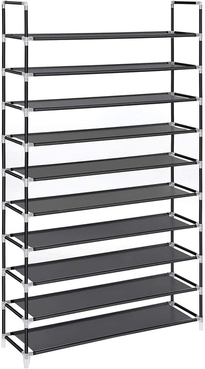 Portable 10 Tiers Shoe Rack Hold Up To 50 Pairs Shoe