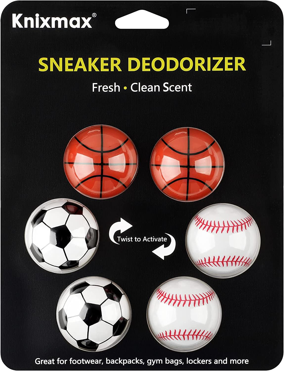  Sneaker Deodorizer Balls, 3 Pairs