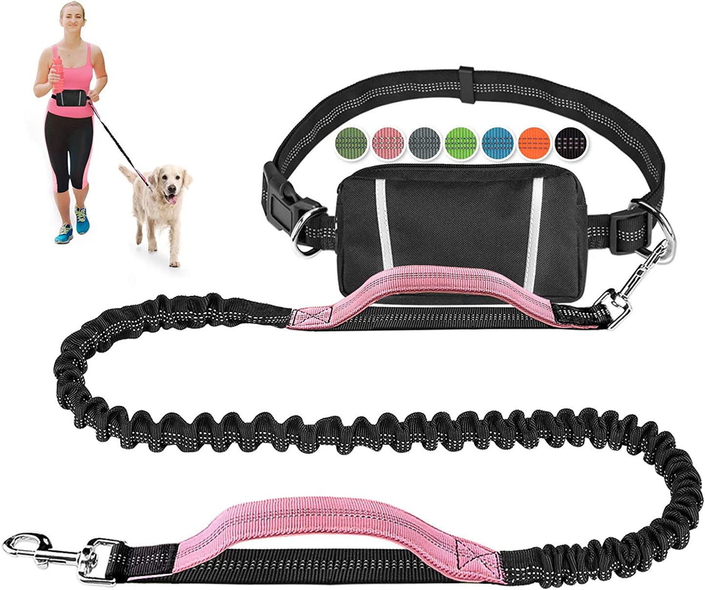 Hands Free Dog Leash for Running Walking Jogging Training Hiking