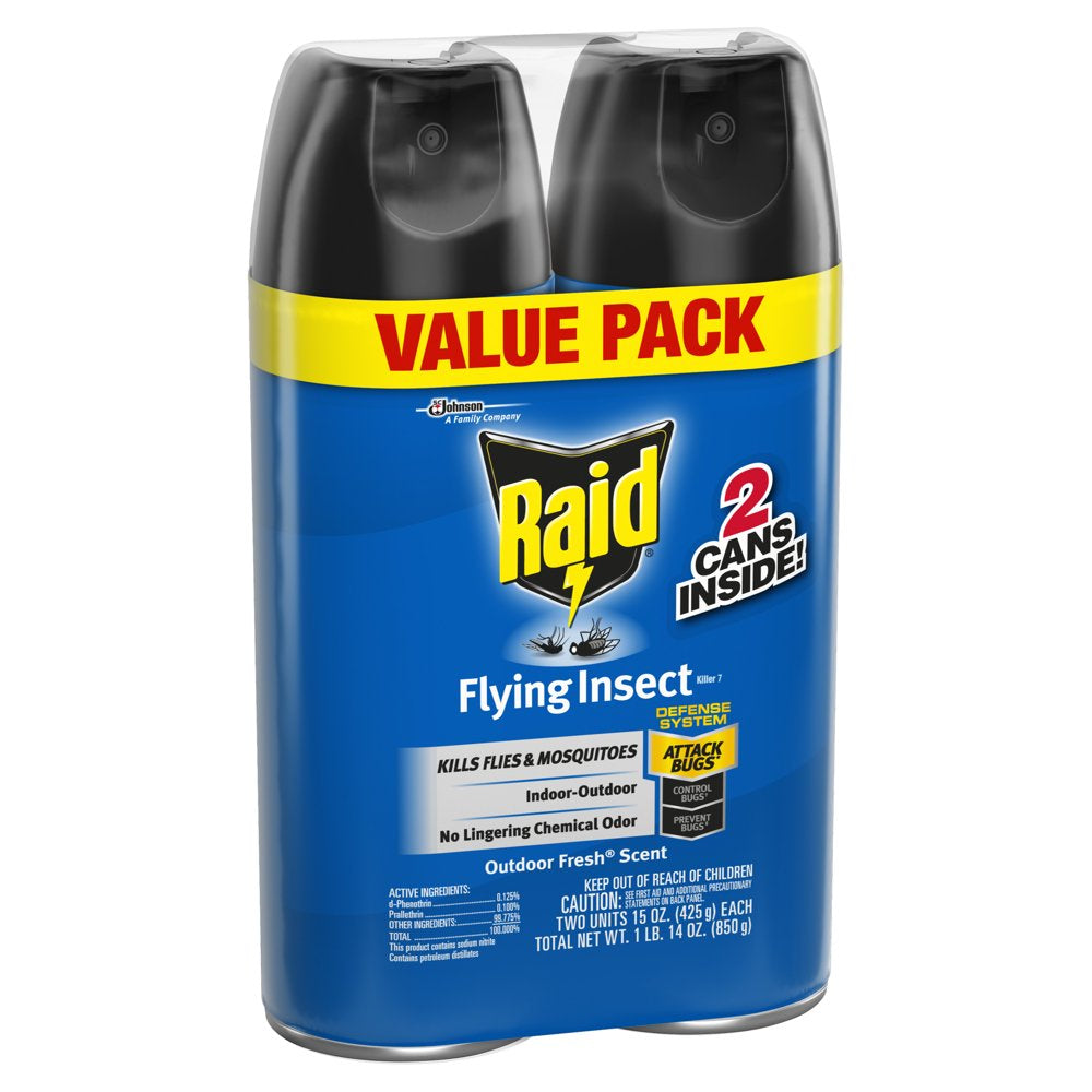 Raid Flying Insect Killer 7, 15 Oz, 2 Ct