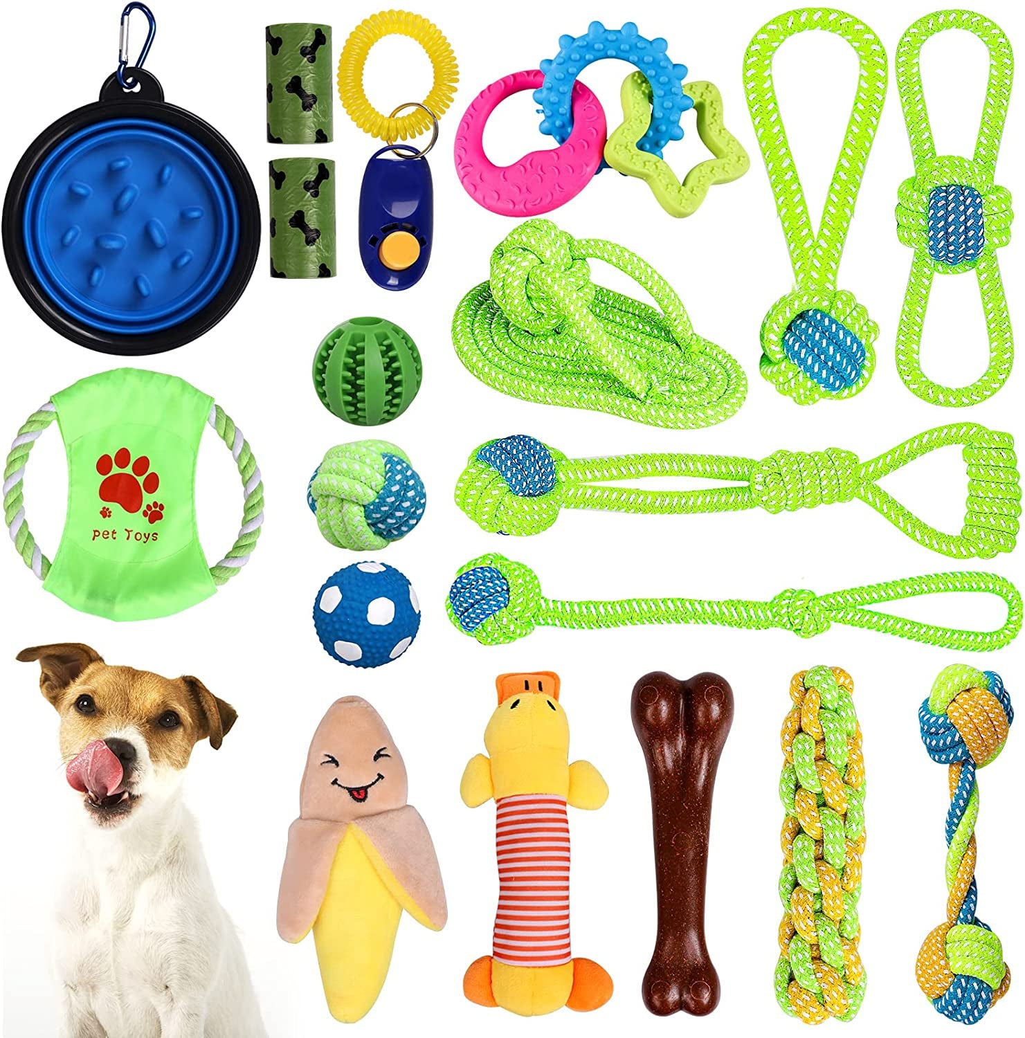 19 Packs Dog Chew Toys