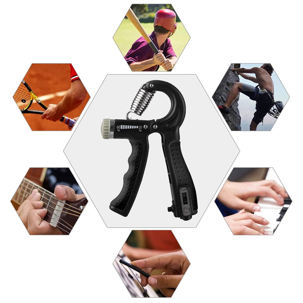 2/1Pcs Hand Grip Strengthener, Adjustable Resistance 22-132 Lbs (10- 60Kg), Hand Grip Exerciser, Strengthen Grip, Hand Squeezer, Forearm Grip, Hand Exercise, Gripper, Finger Strengthener