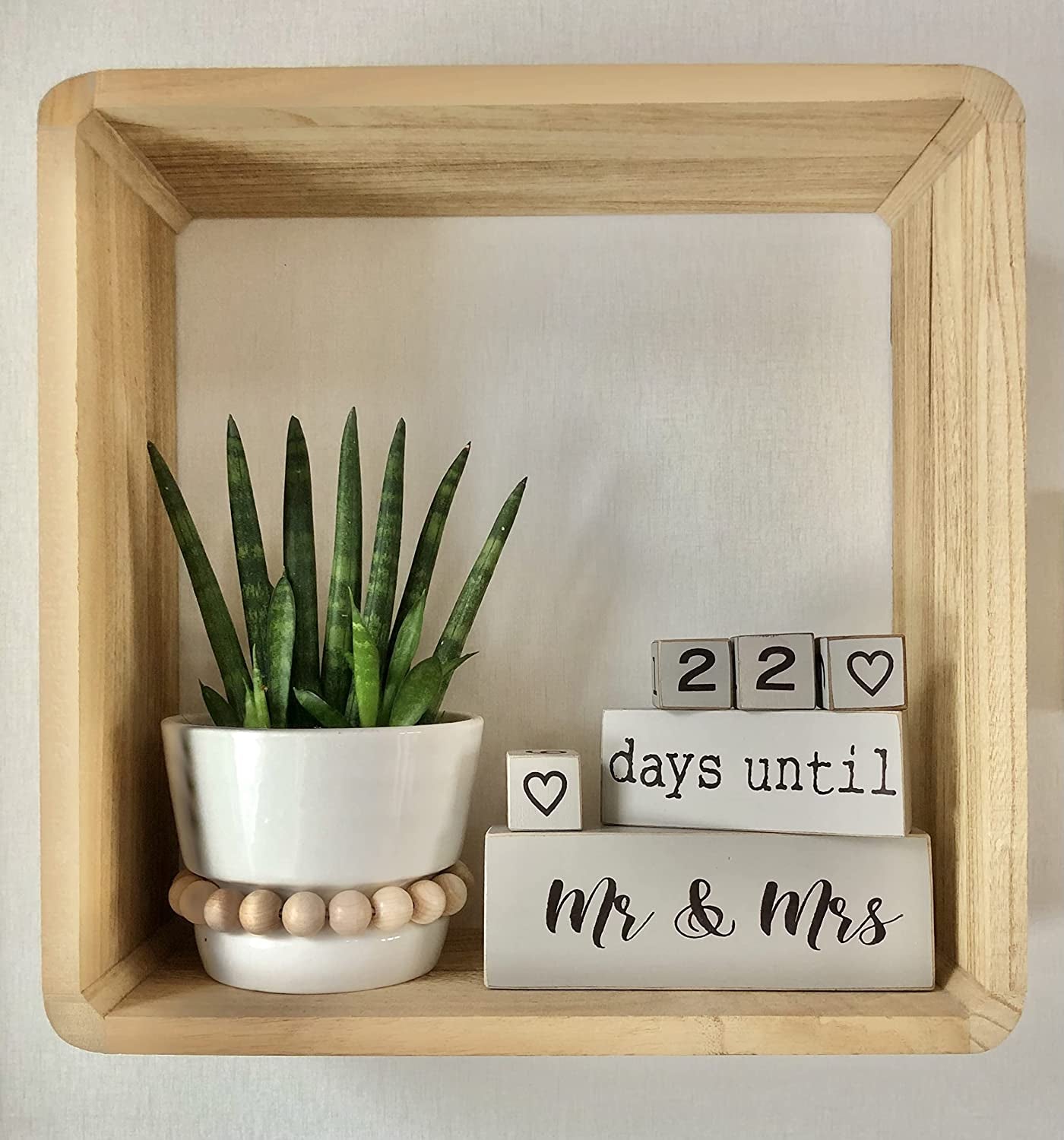  Wedding Day Countdown Calendar Blocks 