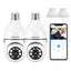 2 Pack Light Bulb Security Camera 1080P, 2.4Ghz Wifi, 360 Surveillance Camera