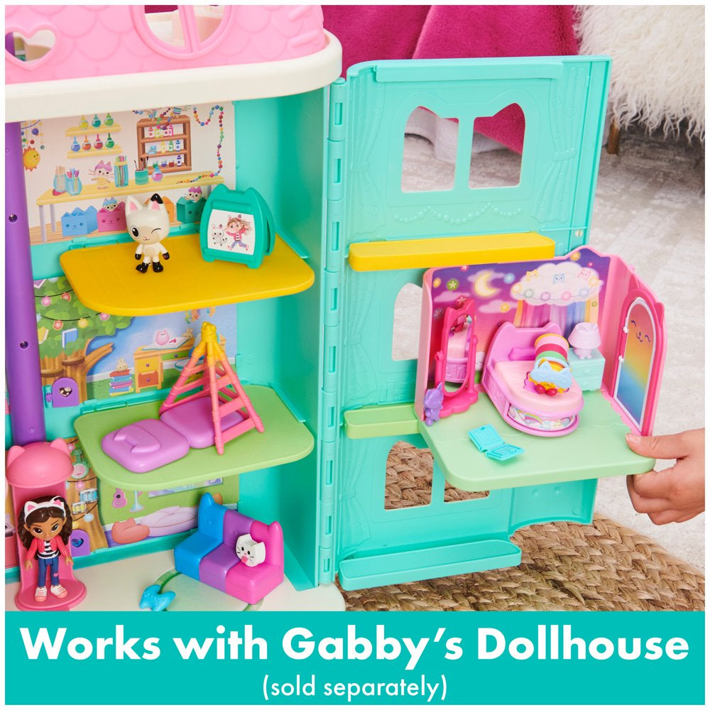 Gabby’S Dollhouse, Pillow Cat’S Sweet Dreams Bedroom Playset with Figure
