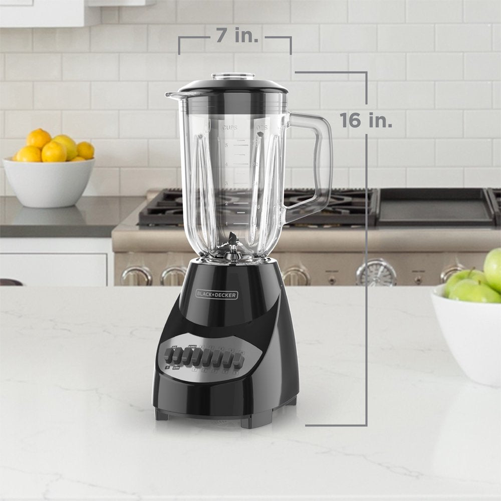 BLACK+DECKER Countertop Blender with 5-Cup Glass Jar