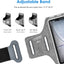  Cell Phone Armband Holder for Phone Upto 6.2 inch, for iphone 14/14 Pro/13/13 Pro, Water Resistant Phone Case with Key Holder and Card Slot, for Running, Walking, Hiking, Adjustable Band (Grey)