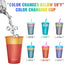  Color Changing Cups with Lids and Straws for Kids 6Pack