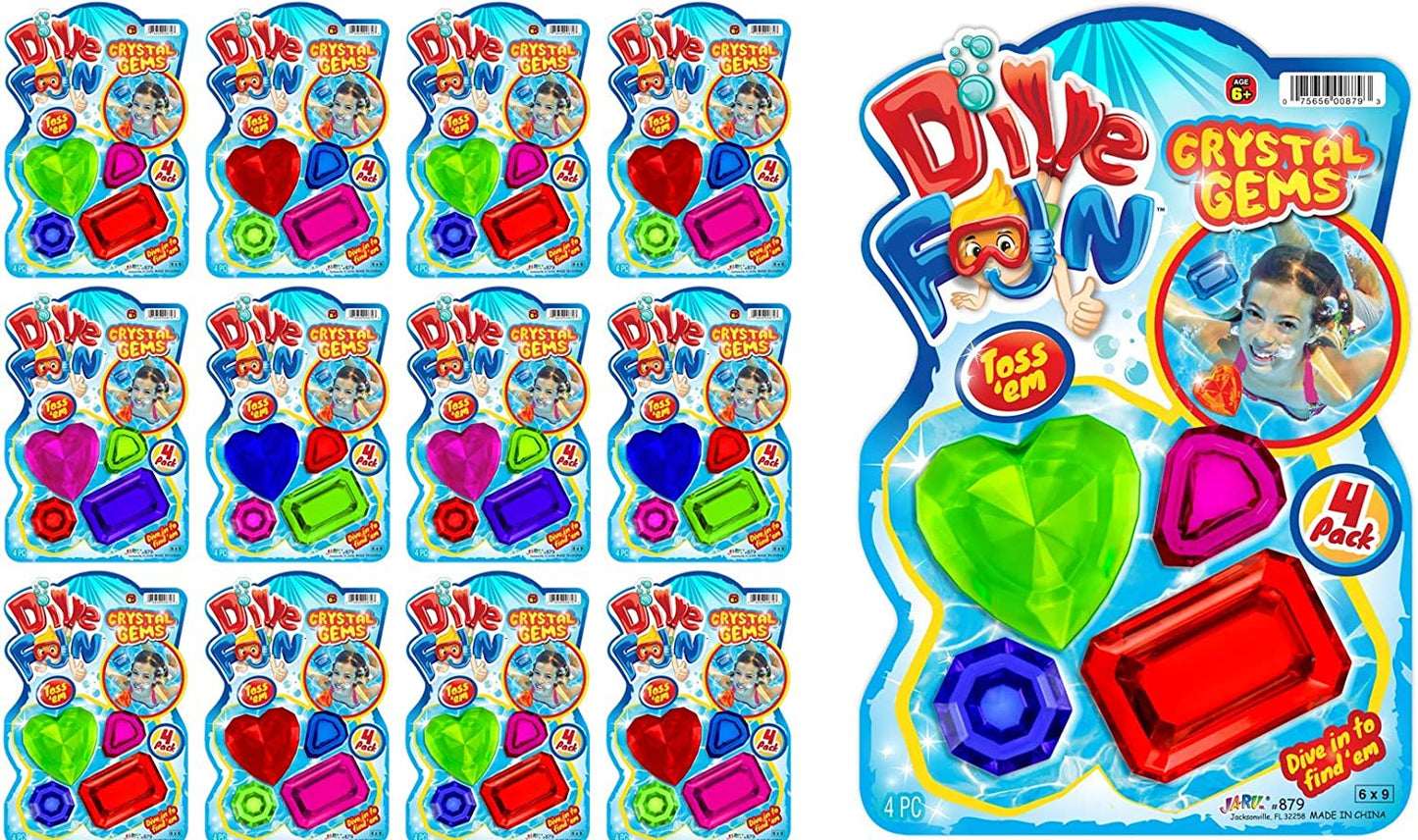 Dive Fun Crystal Gems Diving Toys (1 Pack 4 Gems) 