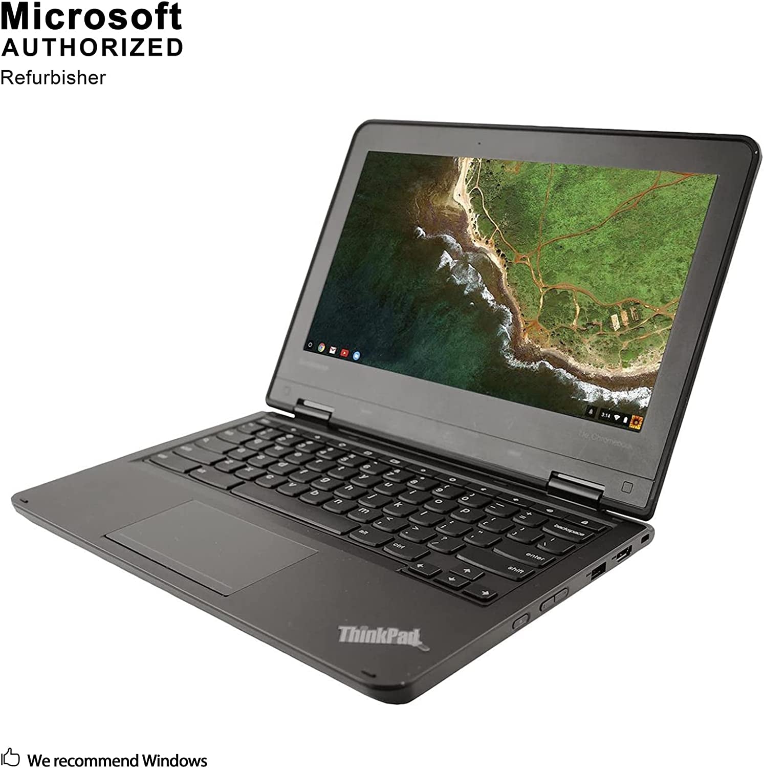 Lenovo Thinkpad 11E Chromebook 11 Inch Laotop PC, Intel N2920 1.86Ghz, 4G RAM, 16G SSD, Wifi, HDMI, Chrome Os (Renewed)