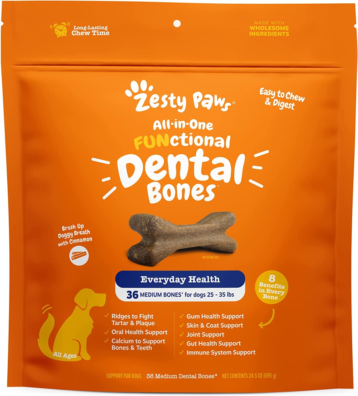 Zesty Paws Dental Bones Large, 1ct Sample…