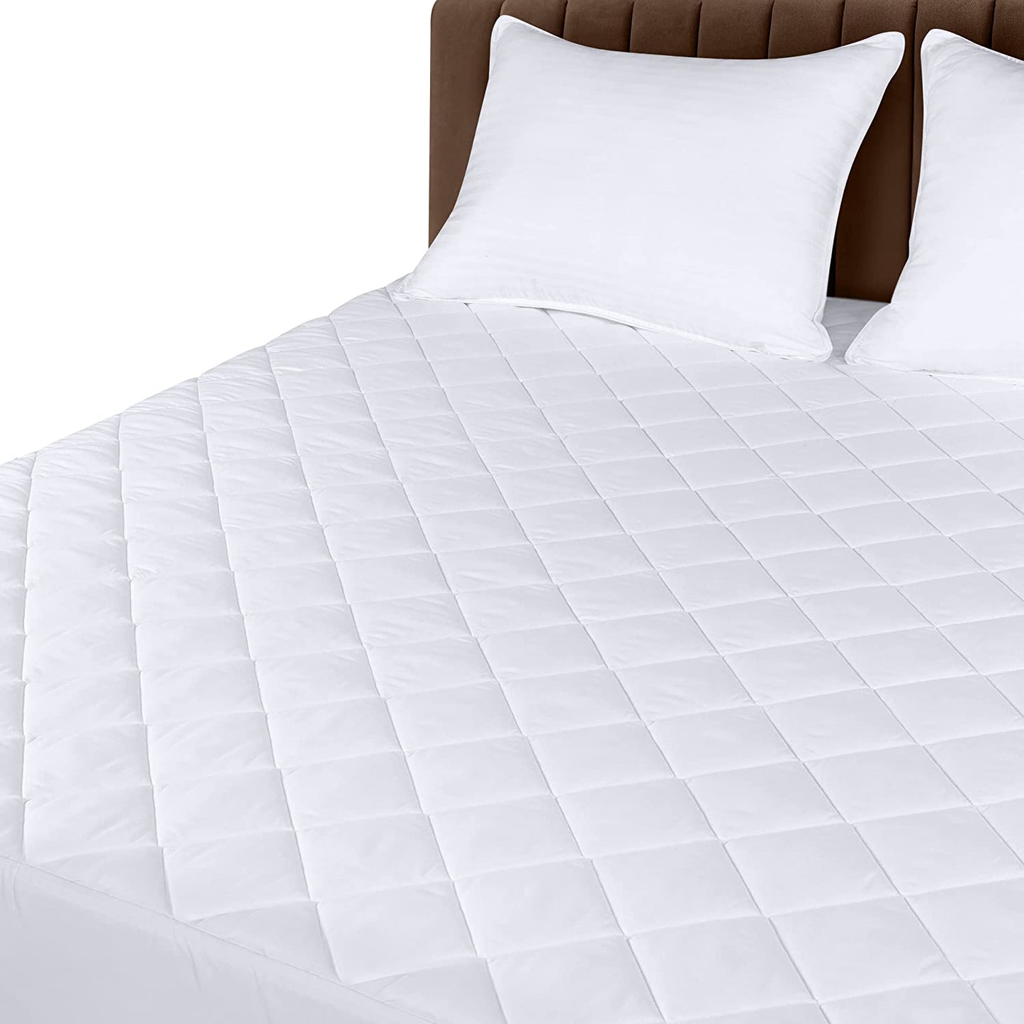 Utopia Bedding Quilted Fitted Mattress Pad (Queen) - Elastic Fitted Mattress Protector - Mattress Cover Stretches up to 16 Inches Deep - Machine Washable Mattress Topper