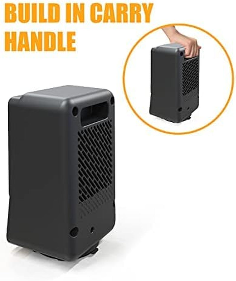 Small Space Heater Electric Ceramic Heater, Energy Efficient Mini Indoor Portable Heater with Tip-Over and Overheat Protection, Desk Quiet Space Heater for Bedroom, Office, Livingroom Use (Black)