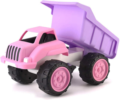 Big Plastic Dump Truck in Pink Color for Toddlers and Girls | Large Tilting Dump Bed Lorry | Free Play Toy Vehicle Indoors and Outdoors Imaginative Play