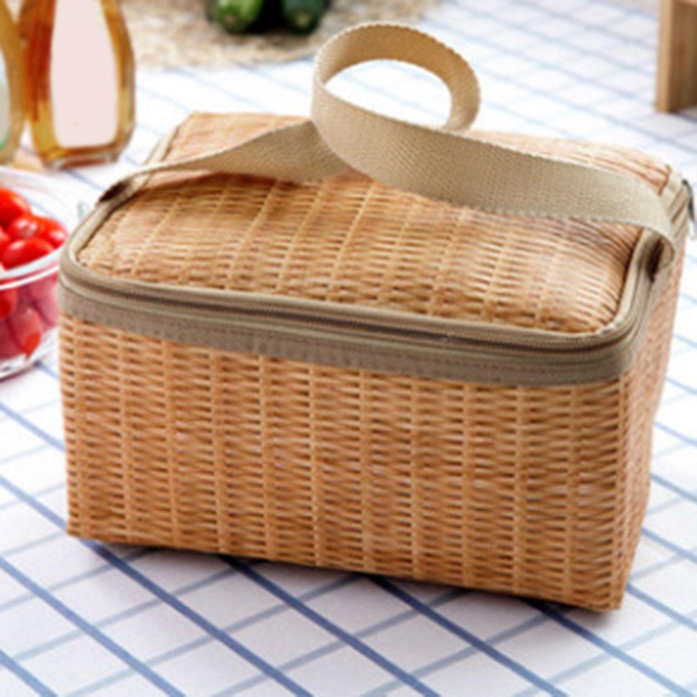 Outdoor Insulated Waterproof Rattan Food Container Basket