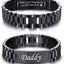 Watch Band Stainless Steel Link Bracelet Personalized Engraved DAD Jewelry Gift for Men DAD Father