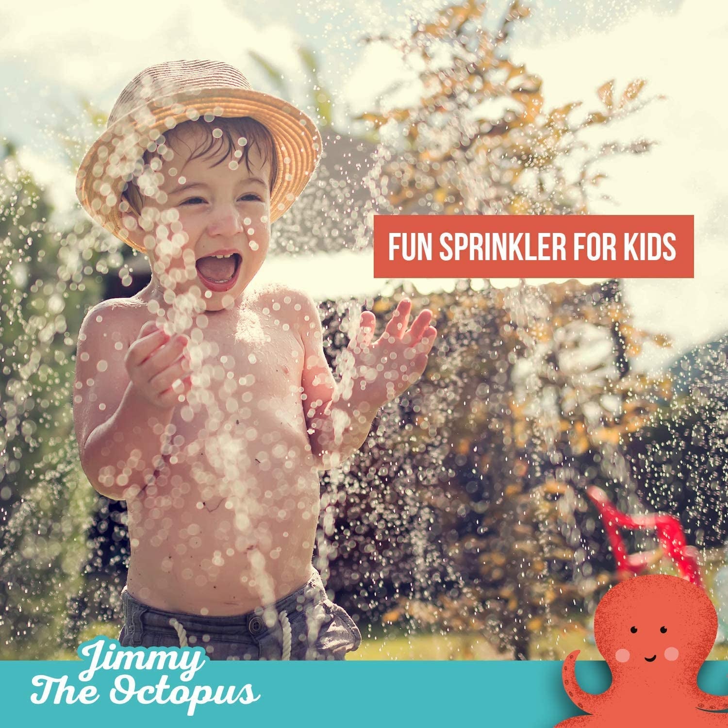 Outdoor Water Sprinkler Spray for Kids - Cute Backyard Sprinkler Toy with Wiggle Tube Arms - Active Summer Play for Children and Pets - Attaches to Garden Hose - Age 3+