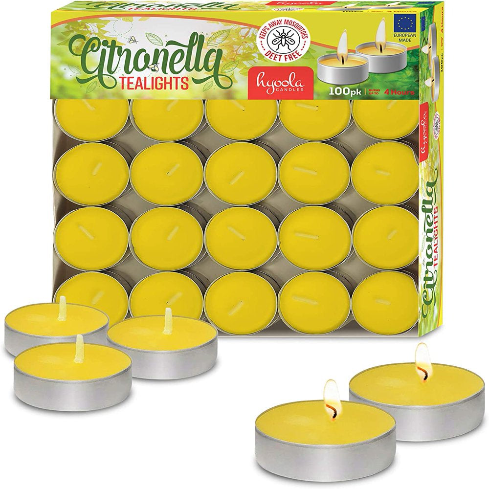 50 Pk Indoor and Outdoor Tealight Citronella Candles