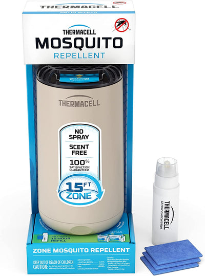 Thermacell Patio Shield Mosquito Repeller; Highly Effective Mosquito Repellent for Patio; No Candles or Flames, DEET-Free, Scent-Free, Bug Spray Alternative; Includes 12-Hour Refill