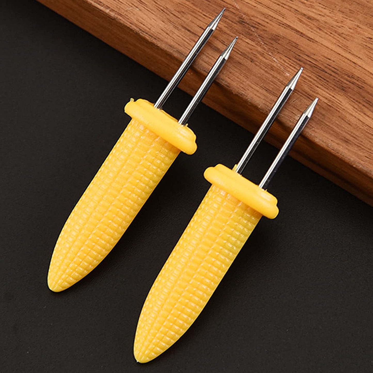 20 Corn Holders for Eating Stainless Steel Corn Cob Holder Impale The Pins On The Holder to Each Side of Corn Cob's Ears 