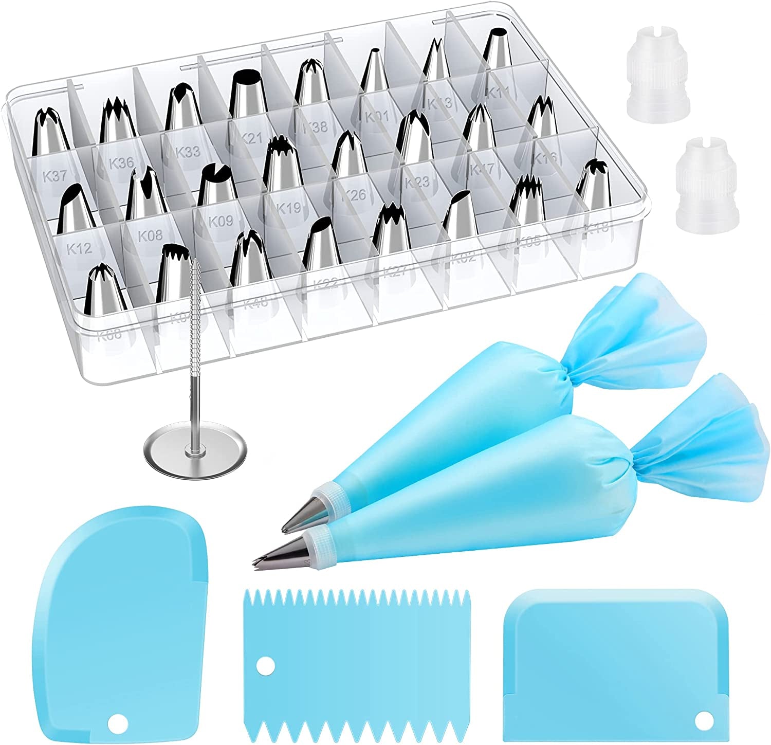 32-Piece Piping Bags and Tips Set