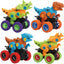 Monster Truck Toys - Dinosaur Toys for 3 4 5 6 7 8 Year Old Boys, Take Apart Dinosaur Monster Truck for Boys, Monster Truck Toy Party Birthday Gifts Boys Girls 4-Pack