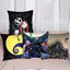  Halloween Pillows Cover the Nightmare before Christmas Set of 4 18X18In Peach Skin Square Pillow Cushion Case Halloween Fall Decor for Rustic Couch Home Decor