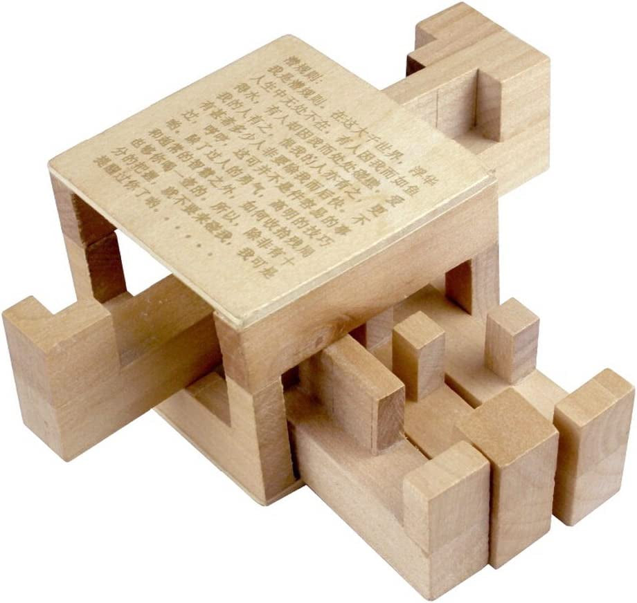 Chinese 3D Wooden inside Story Puzzle Interlocked Burr Puzzles Disentanglement Magic Cube