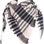 Womens Warm Scarf Triangle Shawls Winter Scarves Stripe Plaid Fichu Rough Surface