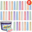 38 Colorful Jumbo Sidewalk Chalk Set in Storage Bucket 7 Colors, , Portable, Dust Free & Washable, for Driveway, Pavement, Outdoors, Arts & Crafts Gift for Kids