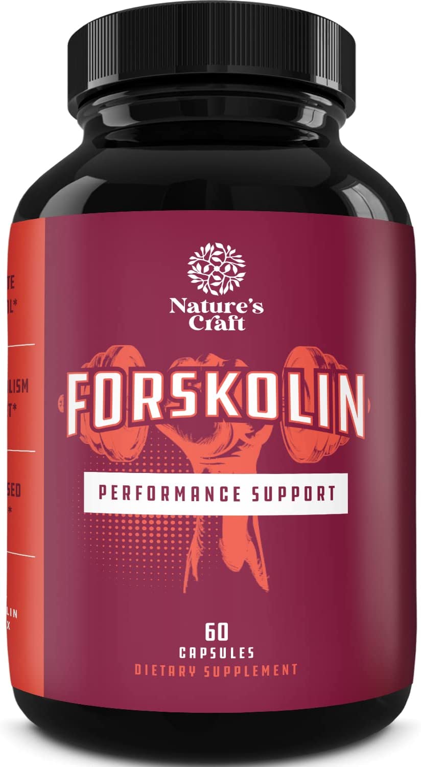 Max Strength Forskolin 60 Veggie Capsules Weight Loss Supplement for Men and Women - Fast Acting Diet Pills Natural Appetite Suppressant Potent Fat Burner Builds Muscle Boosts Energy