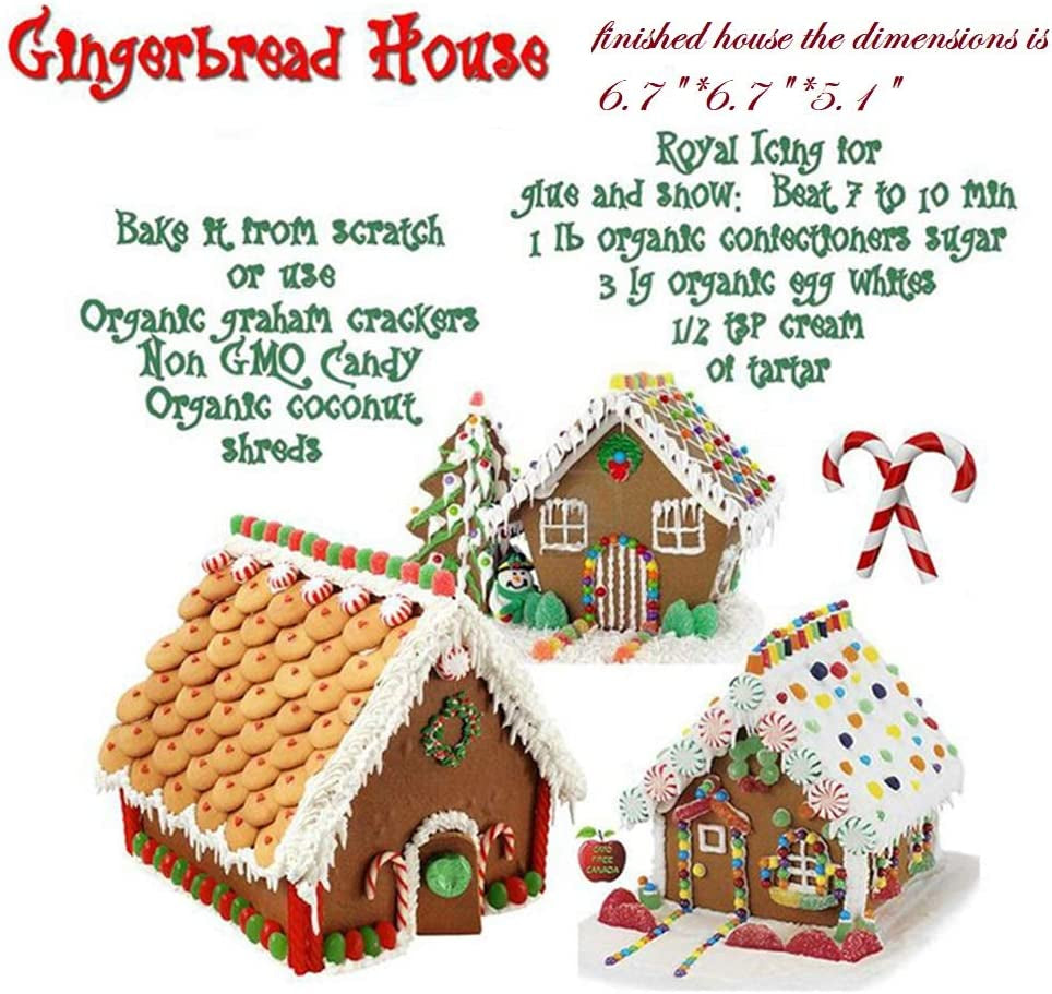 Set of 10 - Gingerbread House Cookie Cutter Set, Bake Your Own Small Christmas House Kit, Chocolate House, Haunted House, Gift Box Packaging