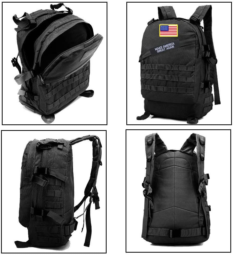 40L Large 3 Day Molle Assault Pack Military Tactical Army Backpack Bug Out Bag Rucksack Daypack