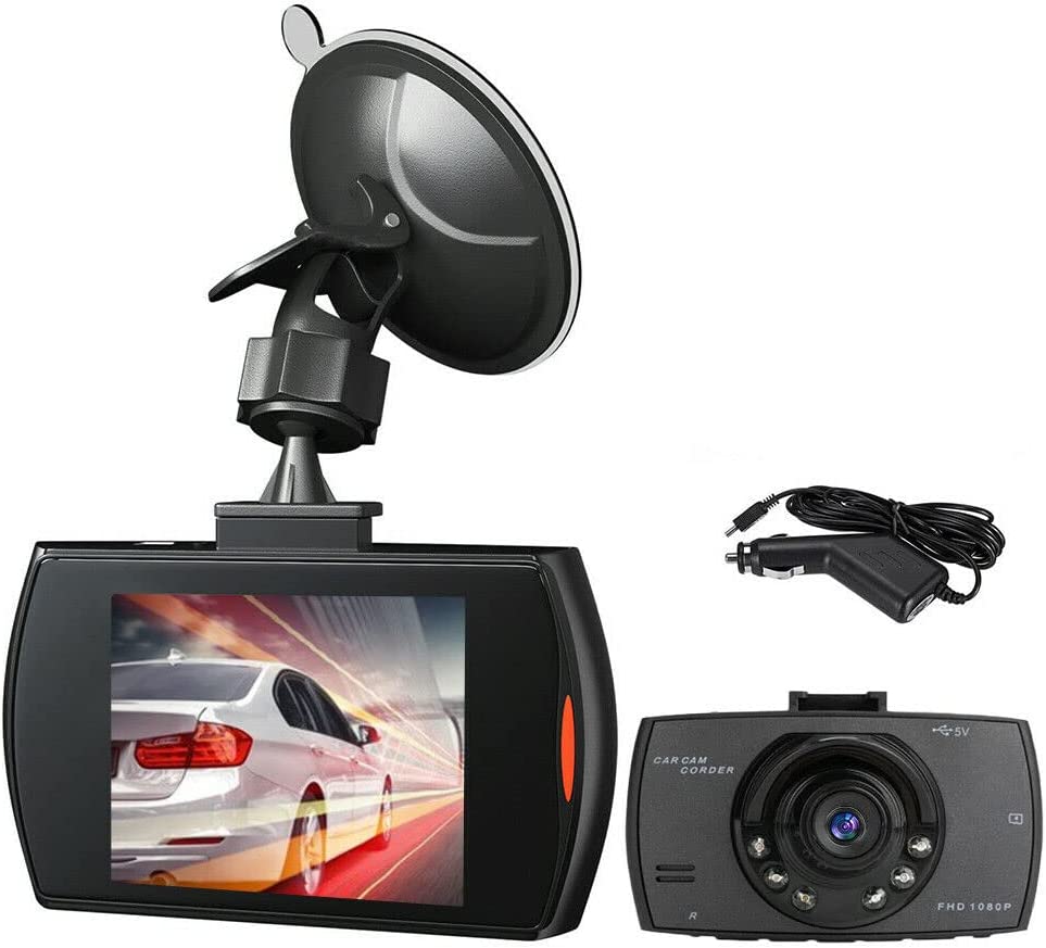 Jahy2Tech 1080P Dash Camera for Cars Front and Rear Camera Video Recorder Dashcam for Cars with 2.7" LCD Display,Night Vision,Motion Detection,Parking Mode,G-Sensor,Loop Recording,140° Wide Angle