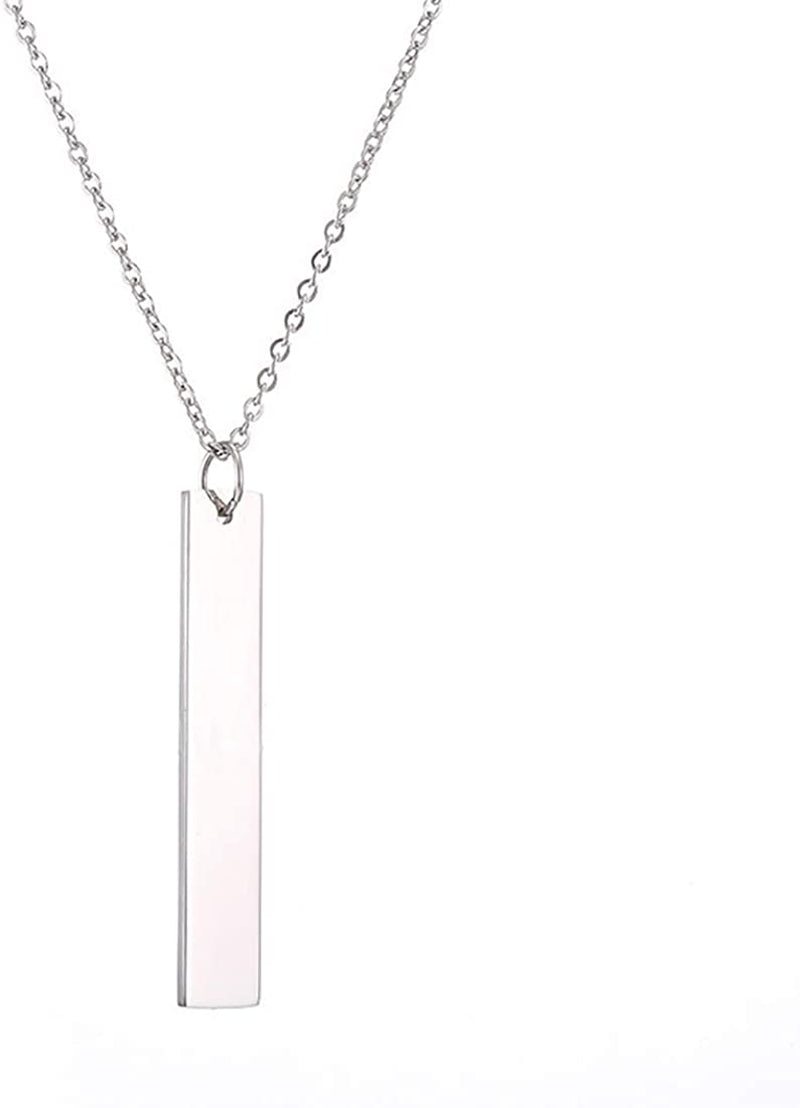  Bar Pendant Necklace, 18K Gold Plated Stainless Steel