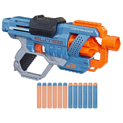 Nerf Elite 2.0 Commander RD-6 Blaster, 12 Nerf Elite Darts, Rotating Drum