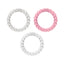 Dr. Brown’S Flexees Beaded Teether Rings, 100% Silicone, Soft & Easy to Hold, Encourages Self-Soothe, 3 Pack, Pink, White, Gray, BPA Free, 3M+
