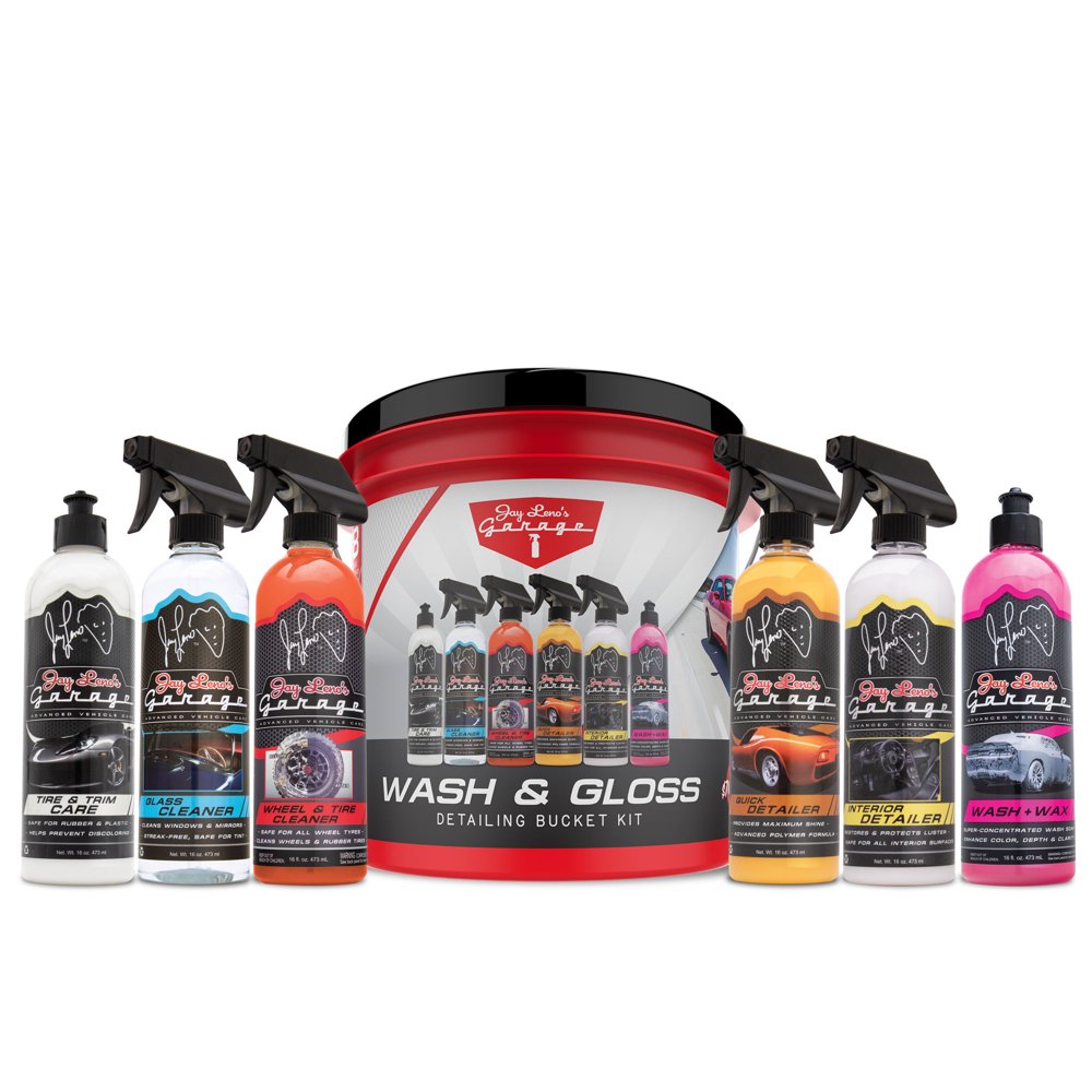  8-Piece Jay Leno's Garage Wash & Gloss Detailing Bucket Kit 