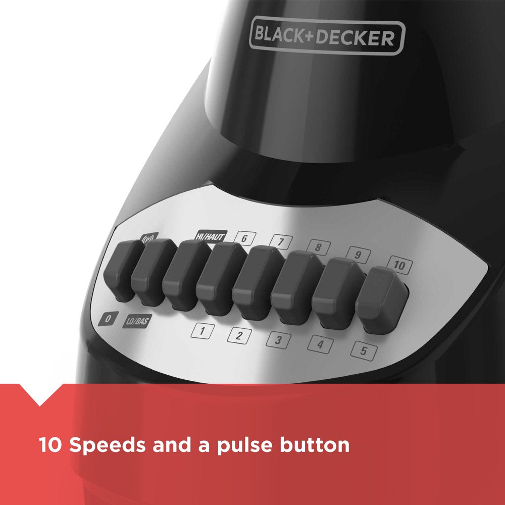 BLACK+DECKER Countertop Blender with 5-Cup Glass Jar