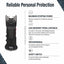 Stun Gun with Flashlight and Belt Holster.84 Microcoulombs (Μc) Charge, 120 Lumen Flashlight, High, Low, and Strobe Light Modes, Safety Switch, Rechargeable, Ergonomic Grip, Compact Design