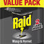 Raid Wasp & Hornet Killer Spray, Kills the entire nest, Kills Paper Wasps, Yellow Jackets, Mud Daubers and more, 14 oz (Pack of 2)