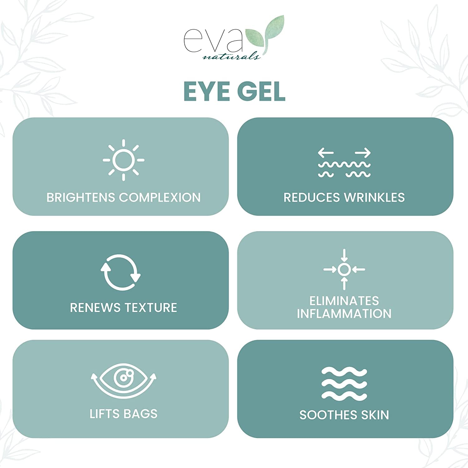 Anti-Aging Eye Gel - Luxurious Hydrating Under Eye Cream For Dark Circles and Puffiness, Bags, Crows Feet, Wrinkles - With Hyaluronic Acid & Skin-Firming Peptides Eye Serum (2 oz.)