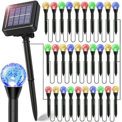  30 Pack Solar Lights Outdoor Waterproof LED Lamp for Garden Patio Yard Pathway
