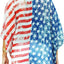 Women's American Flag Kimono Cardigan Lightweight 