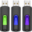 10 Pack 32GB USB Flash Drives Slide Retractable Memory Stick Bulk USB 2.0 Thumb Drive Jump Drive Zip Drive USB Sticks Data Storage Backup for PC Mac (32G, 10 Mixed Color)